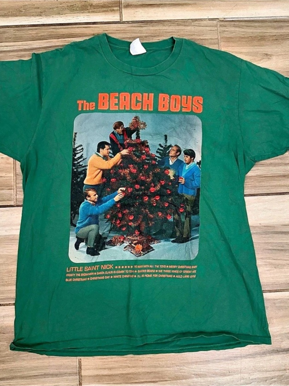 The Beach Boys Little Saint Nick Christmas Graphic Tee Graphic
